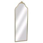 Miroir mural pleine longueur, arche en métal doré, 65 po