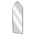 Miroir mural pleine longueur, arche en métal doré, 65 po