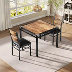Table à manger pour 4 personnes, table de salle à manger, table et chaises de cuisine en bois avec chaises rembourrées pour cuisine, appartement