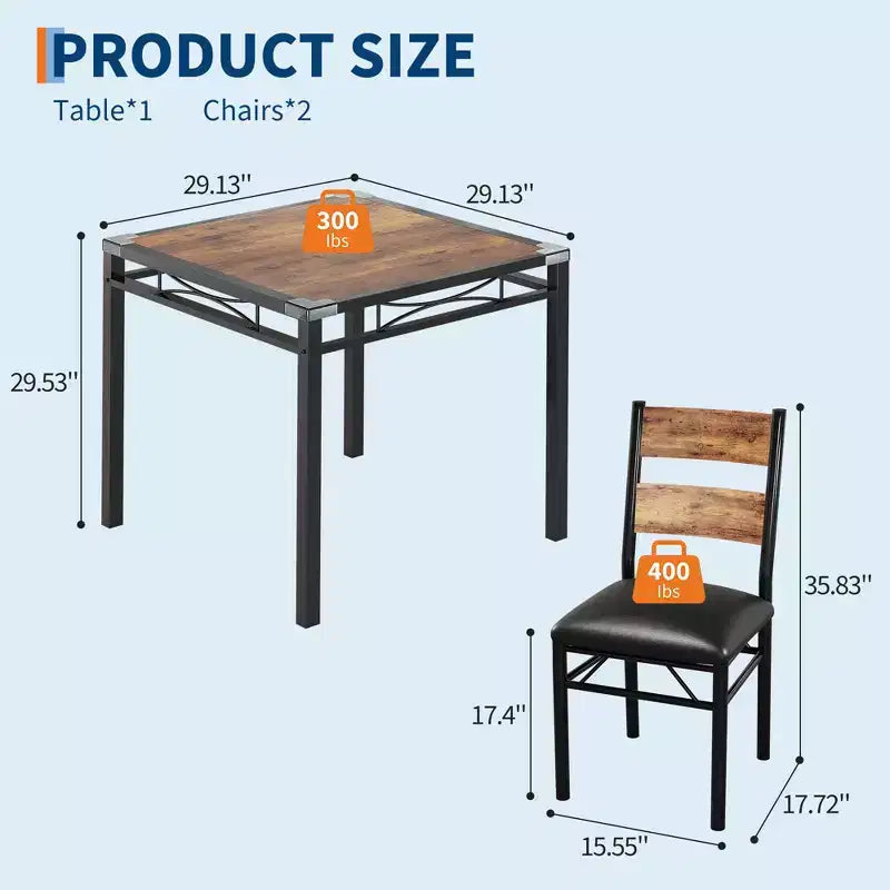Table à manger pour 4 personnes, table de salle à manger, table et chaises de cuisine en bois avec chaises rembourrées pour cuisine, appartement