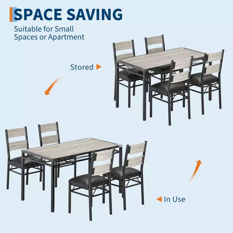 Table à manger pour 4 personnes, table de salle à manger, table et chaises de cuisine en bois avec chaises rembourrées pour cuisine, appartement