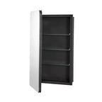 VEVOR Medicine Cabinet, 16.5 x 27.5 inch, Medicine Cabinet for Bathroom with Mirror, Aluminum Frame, 3-layer Adjustable Shelves, Black