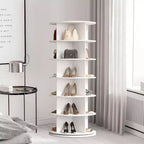 Tour de rangement rotative pour chaussures, organisateur de chaussures rotatif à 360°, étagère rotative de grande capacité, carrousel rond, bibliothèque, support de sacs à main