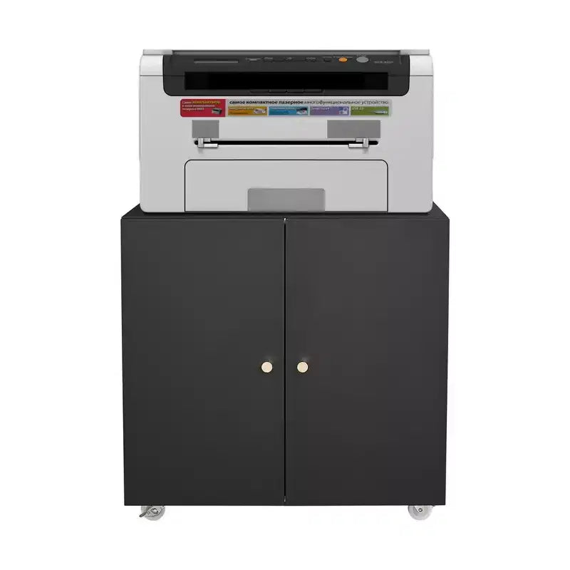 Support d'Imprimante en Métal avec Rangement, Table Roulante pour Imprimante pour Documents de Taille Lettre/Légal/A4, Meuble Classeur Mobile en Métal