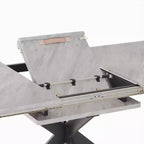 Table à manger rectangulaire moderne extensible avec pieds en X, de 6 à 10 places, pour salle de réunion, salon