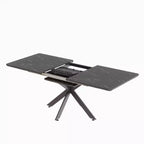 Table à manger rectangulaire moderne extensible avec pieds en X, de 6 à 10 places, pour salle de réunion, salon