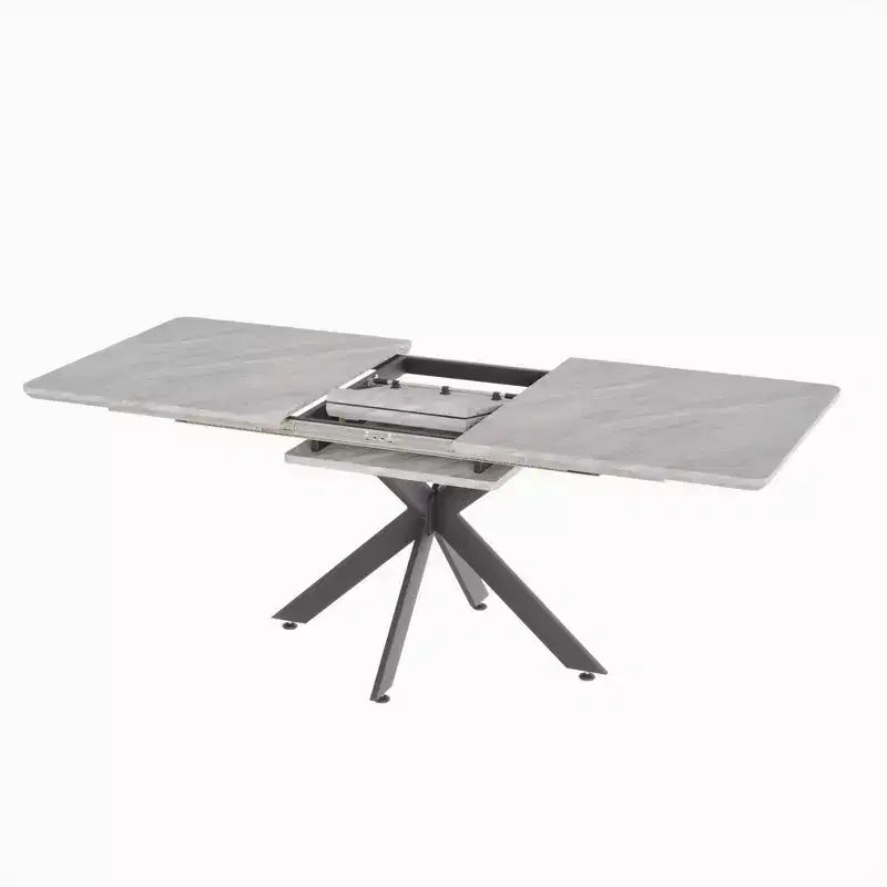 Table à manger rectangulaire moderne extensible avec pieds en X, de 6 à 10 places, pour salle de réunion, salon