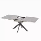 Table à manger rectangulaire moderne extensible avec pieds en X, de 6 à 10 places, pour salle de réunion, salon
