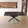 Table à manger rectangulaire moderne extensible avec pieds en X, de 6 à 10 places, pour salle de réunion, salon