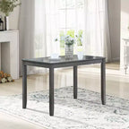 Table à manger rectangulaire en bois de 45,5/34,5 pouces, table de cuisine pour 4 personnes, petit espace, grise