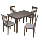 Table à manger rectangulaire en bois de 45,5/34,5 pouces, table de cuisine pour 4 personnes, petit espace, grise