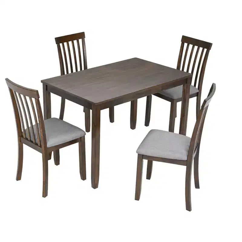 Table à manger rectangulaire en bois de 45,5/34,5 pouces, table de cuisine pour 4 personnes, petit espace, grise