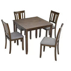 Table à manger rectangulaire en bois de 45,5/34,5 pouces, table de cuisine pour 4 personnes, petit espace, grise