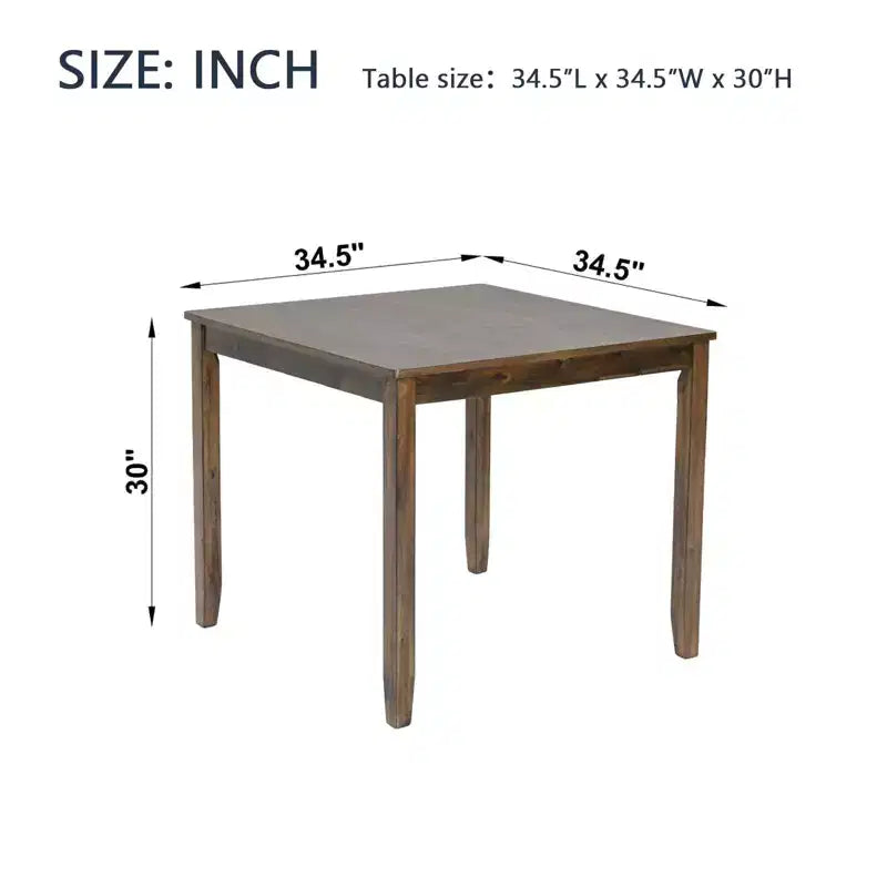 Table à manger rectangulaire en bois de 45,5/34,5 pouces, table de cuisine pour 4 personnes, petit espace, grise