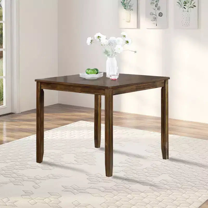 Table à manger rectangulaire en bois de 45,5/34,5 pouces, table de cuisine pour 4 personnes, petit espace, grise