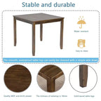Table à manger rectangulaire en bois de 45,5/34,5 pouces, table de cuisine pour 4 personnes, petit espace, grise