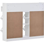 Meuble à chaussures moderne, organisateur de chaussures à tiroirs basculants à 3 niveaux, peut contenir 19 paires, rangement pour entrée, 50,7x9,4x42,5, design minimaliste