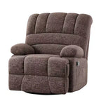 Fauteuil inclinable pivotant et à bascule surdimensionné marron pour salon d'adultes