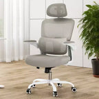 Chaise de bureau ergonomique à dossier haut avec accoudoirs relevables et soutien lombaire réglable
