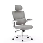 Chaise de bureau ergonomique à dossier haut avec accoudoirs relevables et soutien lombaire réglable