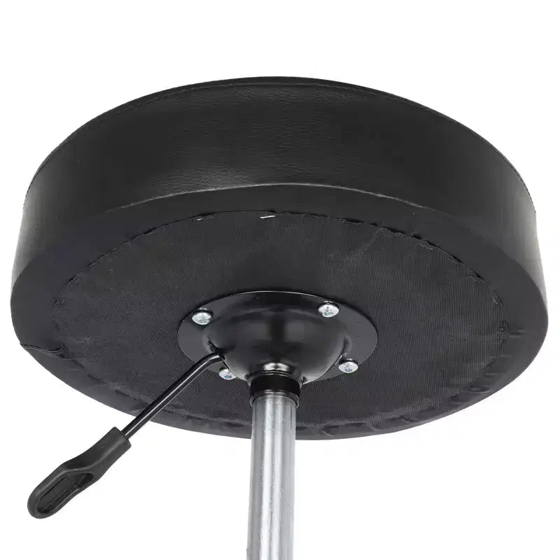 Tabouret de salon hydraulique en cuir PU noir, tabouret à roulettes réglable en hauteur pour spa, massage, chaise de bureau