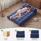 Canapé-lit pliant, Fauteuil-lit convertible avec oreiller amovible et matelas pliant, Canapé pliant compact en velours côtelé respirant avec dossier