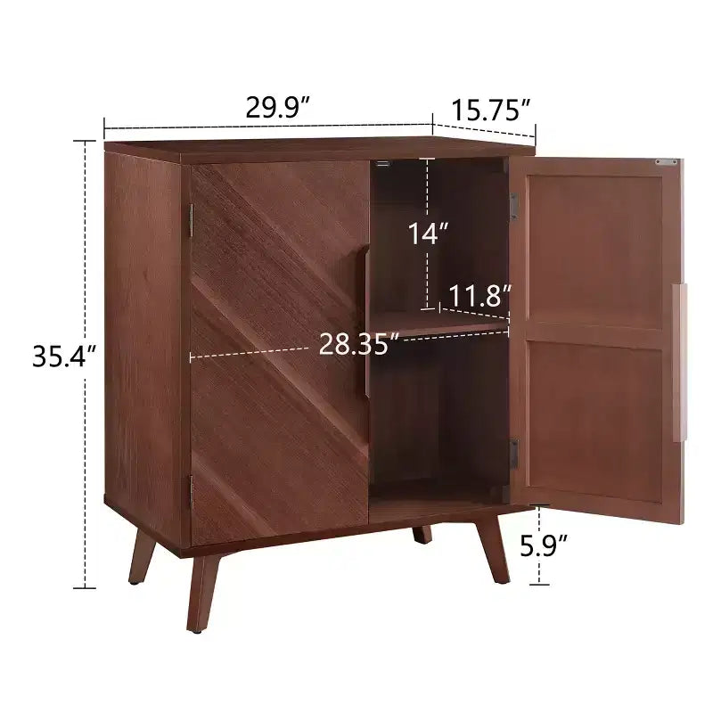 Buffet en bois 2 portes avec rangement