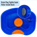 Bassin de shampooing portable pour le lavage des cheveux au lit, les coupes et les colorations pour personnes âgées, handicapées, alitées et à mobilité réduite