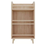 Étagère en bois massif de pin, meuble de rangement à étagères épaisses à 3 niveaux, organisateur de rangement de style ferme pour salon, bureau, bois naturel