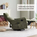 Fauteuil inclinable manuel massant et chauffant beige en tissu avec fonction bascule et pivot pour salon