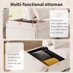 Grand canapé d'angle modulaire en chenille avec lit gigogne