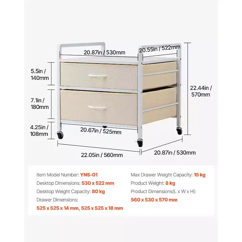 Meuble support pour mini-réfrigérateur avec rangement, table pour mini-réfrigérateur de 80 kg avec 2 tiroirs et 4 roulettes pivotantes, étagère mobile pour mini-réfrigérateur, blanc