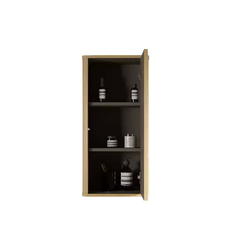 Meuble de salle de bain mural chic à rayures, armoire de rangement flottante avec 3 étagères, meuble haut pour salle de bain, chambre et salon