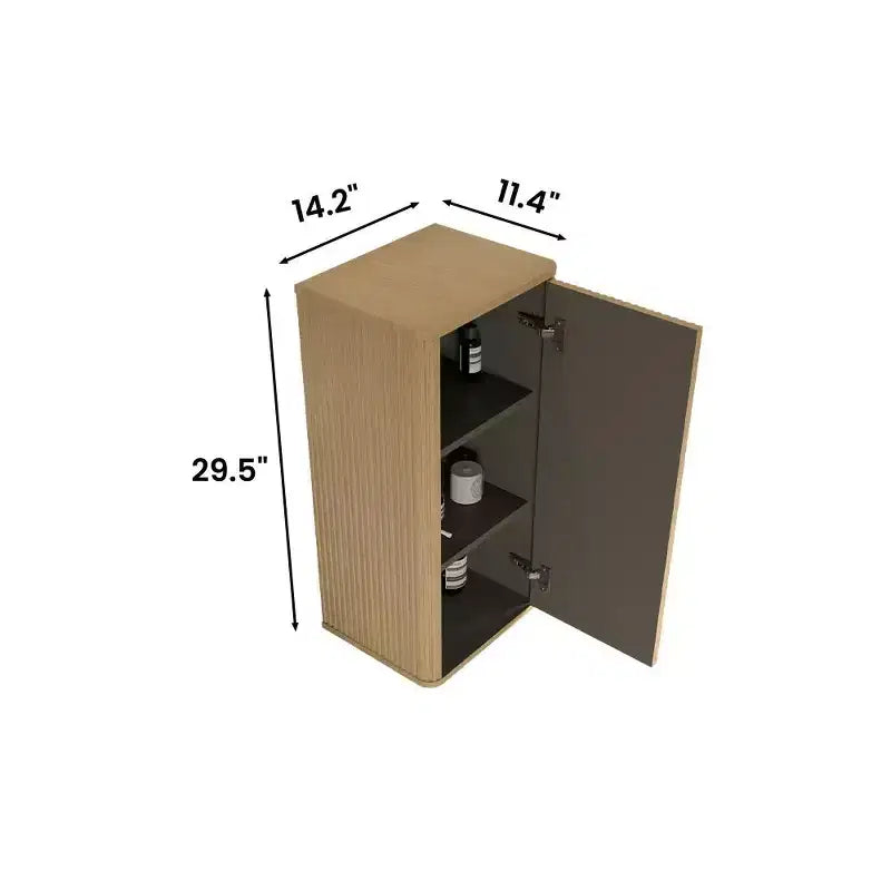 Meuble de salle de bain mural chic à rayures, armoire de rangement flottante avec 3 étagères, meuble haut pour salle de bain, chambre et salon