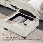 Canapé sectionnel modulaire en U surdimensionné à 7 places avec pouf de rangement