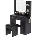 Vanity Desk with Mirror and Lights, Storage Drawers Shelves Cabinet& Chair, 3 Lighting Modes & Adjustable Brightness, for Bedroom, Living Room