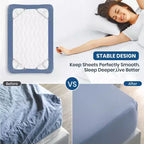 Attaches de draps de lit 4 pièces - Sangles de maintien de matelas, bandes élastiques d'angle avec pinces, conviennent aux draps jumeaux/queen/king