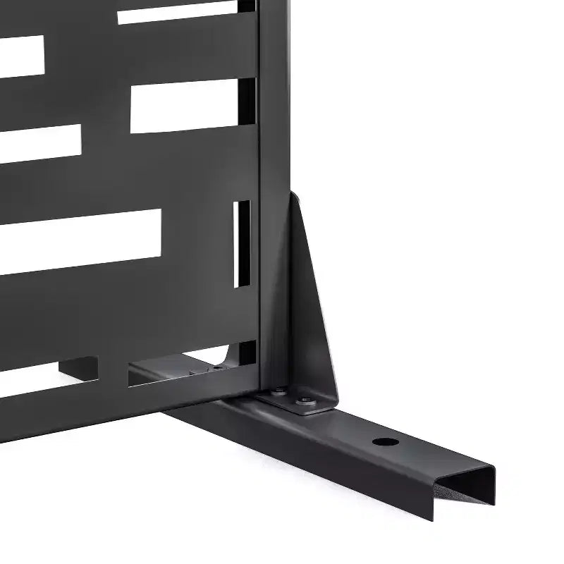 Paravent de jardin rectangulaire de 183 cm avec cadre galvanisé pour terrasse extérieure, noir
