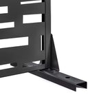 Paravent de jardin rectangulaire de 183 cm avec cadre galvanisé pour terrasse extérieure, noir