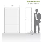 Paravent de jardin rectangulaire de 183 cm avec cadre galvanisé pour terrasse extérieure, noir