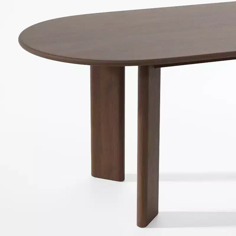 Table de salle à manger ovale en bois de 67 po pour 4 à 6 personnes, style moderne rustique