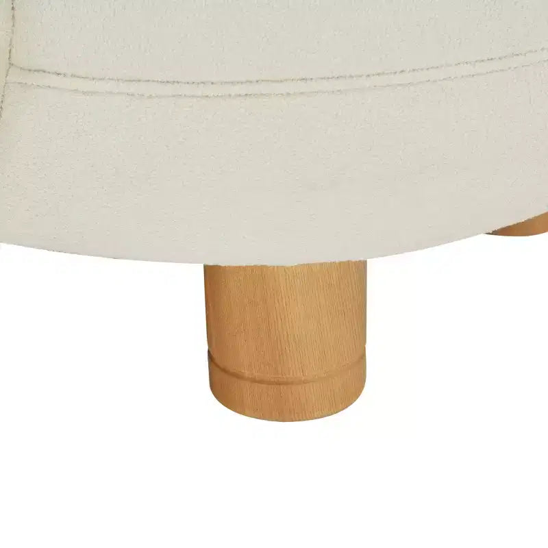 Fauteuil d'appoint Gracelyn Boucle - Ivoire/Naturel