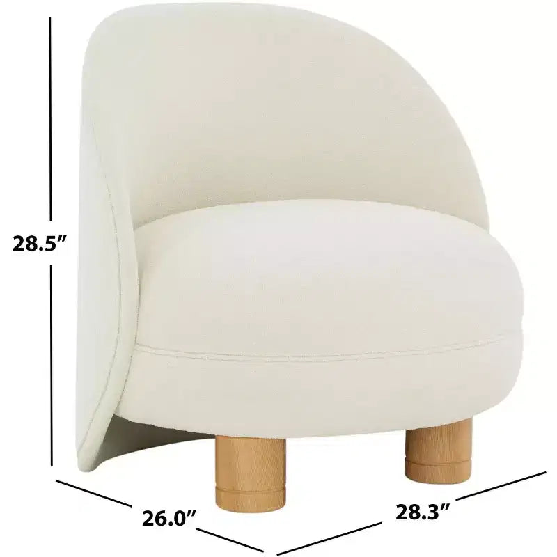 Fauteuil d'appoint Gracelyn Boucle - Ivoire/Naturel