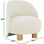 Fauteuil d'appoint Gracelyn Boucle - Ivoire/Naturel