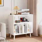 Meuble de Rangement pour Platine Vinyle avec Lumières LED et Station de Charge