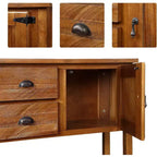 Console buffet de 48 pouces avec 2 tiroirs, placards et étagère inférieure, en bois, meuble buffet pour cuisine et salle à manger
