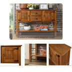 Console buffet de 48 pouces avec 2 tiroirs, placards et étagère inférieure, en bois, meuble buffet pour cuisine et salle à manger