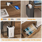 Classeur 2 tiroirs pour bureau, compatible lettres/documents légaux/A4