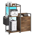 Classeur 2 tiroirs pour bureau, compatible lettres/documents légaux/A4