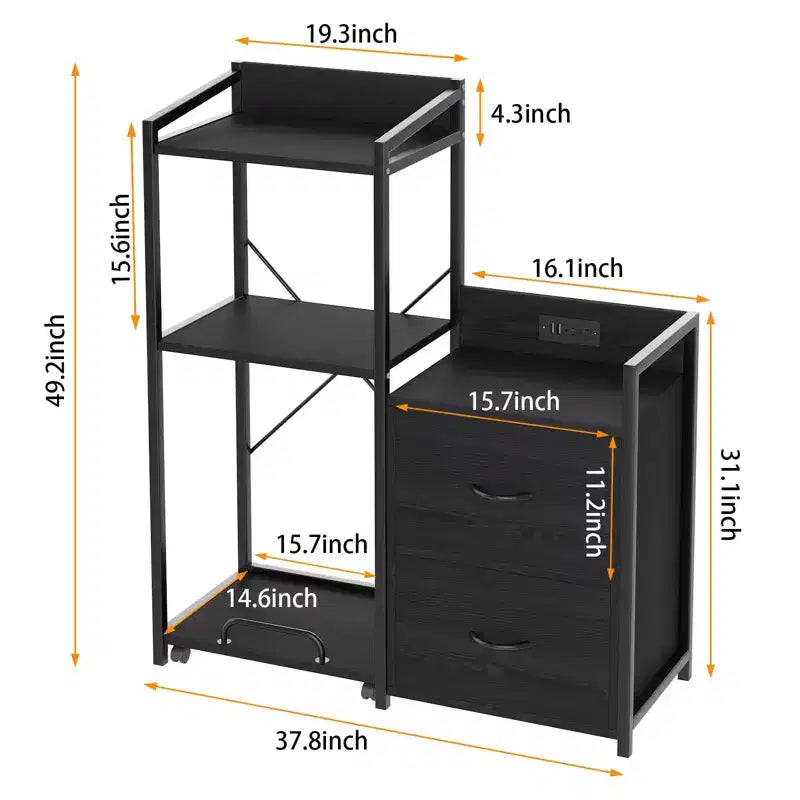 Classeur 2 tiroirs pour bureau, compatible lettres/documents légaux/A4